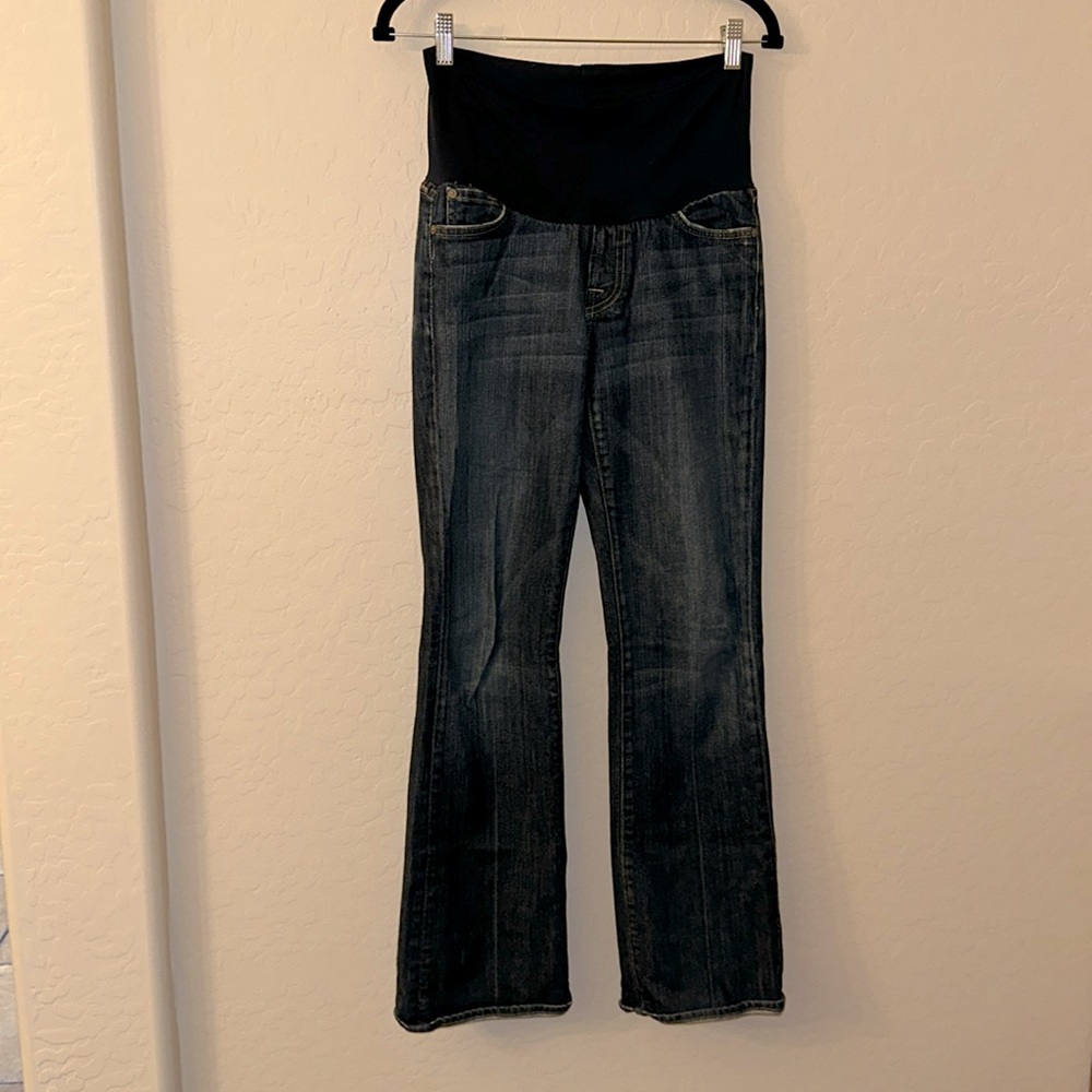 7 FOR ALL MAN KIND. Pea in the pod  Maternity designer jeans Size 30 Bootcut.
